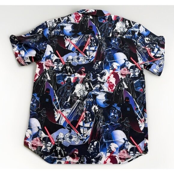 2025 Disney Parks RSVLTS Star Wars Shirt  Darth Vader Button Up Black NWT - Picture 2 of 4